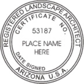 Arizona Registered Landscape Architect Seal
